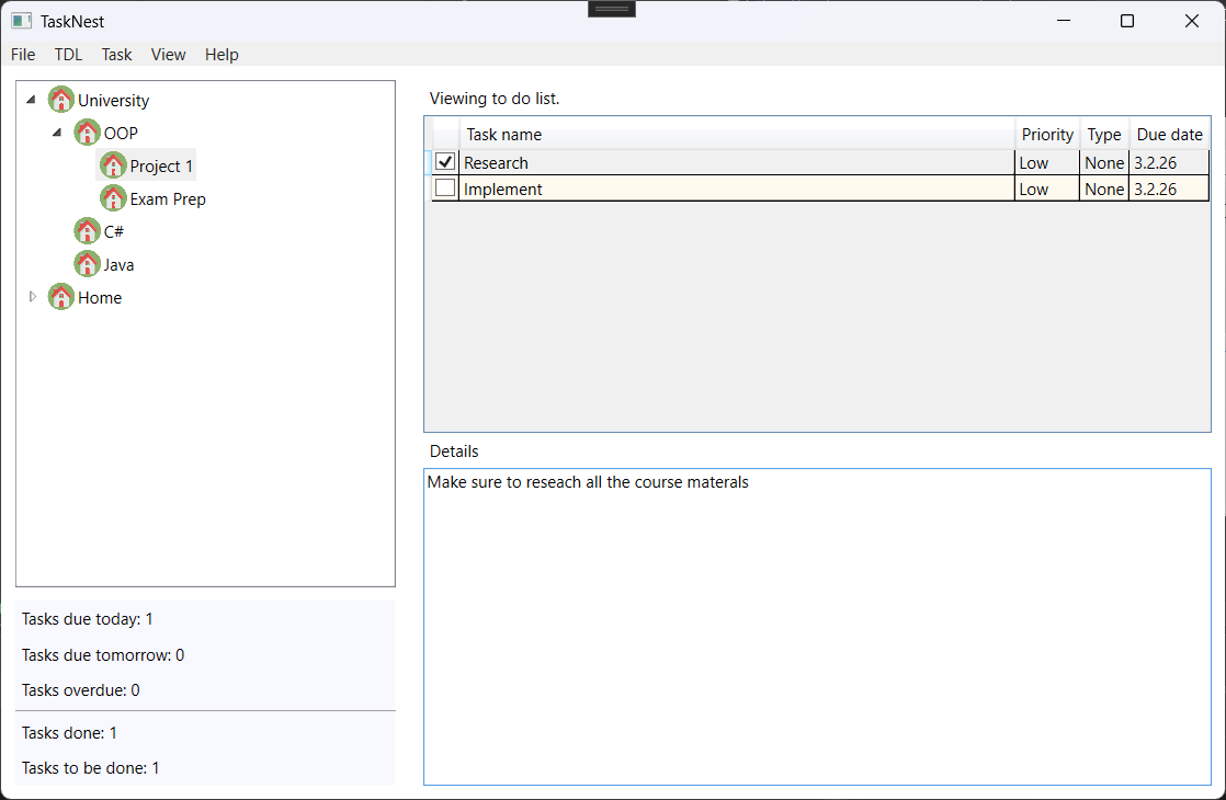 Task Nest screenshot